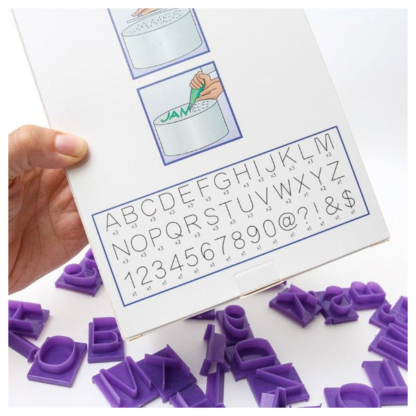 DIY Alphabet Numbers Cookie Cutter Pattern Embosser Stamp letters