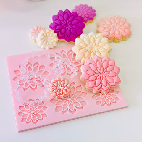 Pattern Shape Plate Kit-  Dahlias