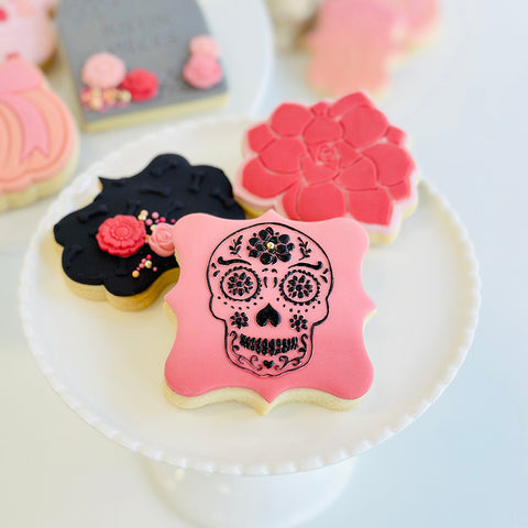 Raised Cookie Embosser - Day of the Dead Skull