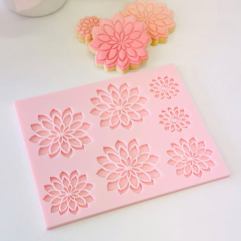 Pattern Shape Plate Kit-  Dahlias