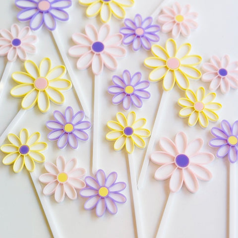 Daisy Cake Topper Set