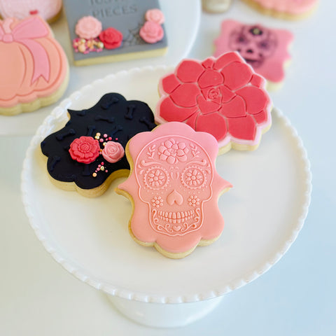 Raised Cookie Embosser - Day of the Dead Skull