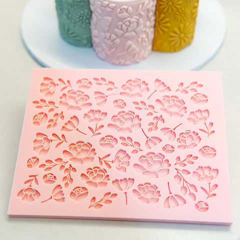 Pattern Plate-  Peonies