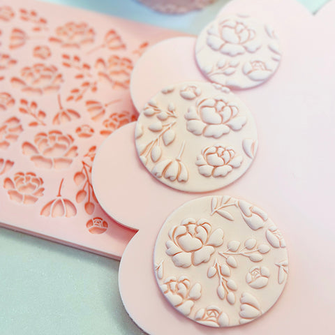 Pattern Plate-  Peonies