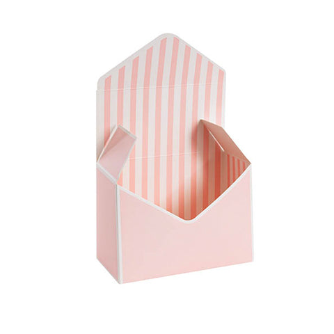 Letter Folding Cookie Box - Pink Pinkstripe