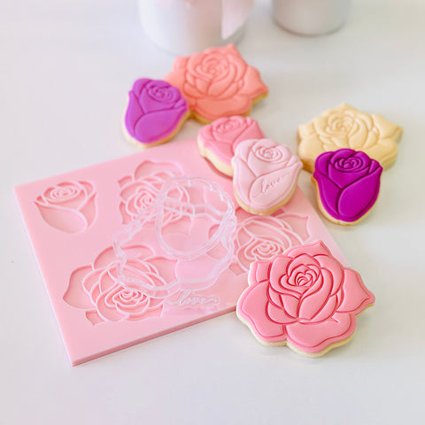 Pattern Shape Plate Kit-  Roses with Little Love