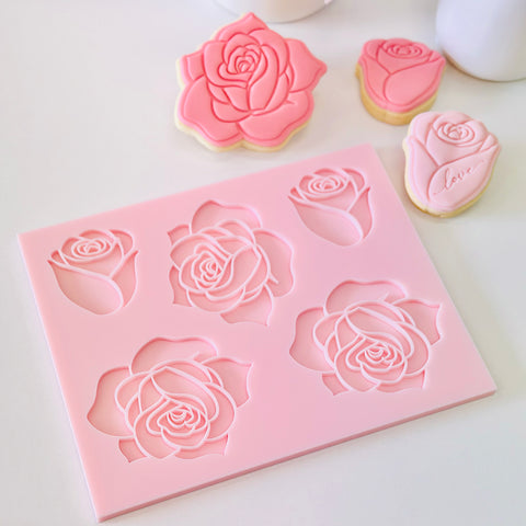 Pattern Shape Plate Kit-  Roses with Little Love