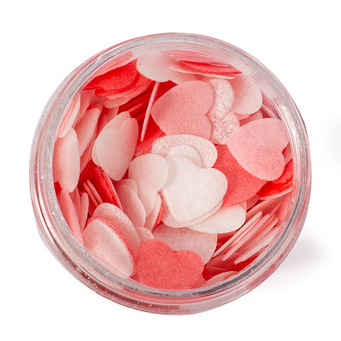 Wafer Shape Decorations - Valentine Hearts