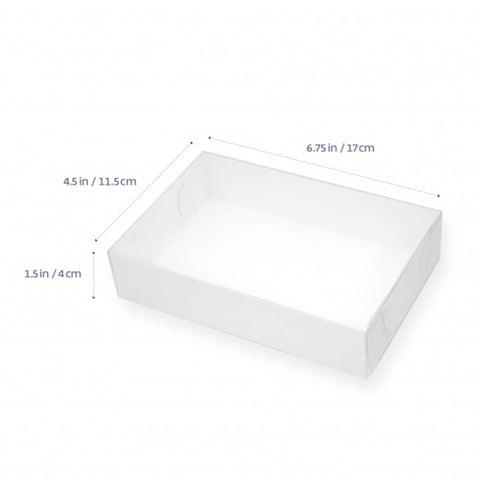 Cookie Box - 6.75x4.5x1.5(H) - CLEAR LID-10pack