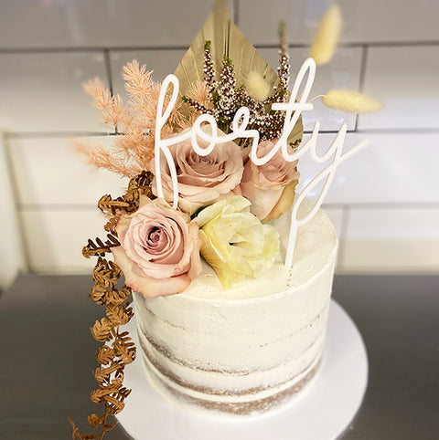 Age Cake Topper - Simple Script