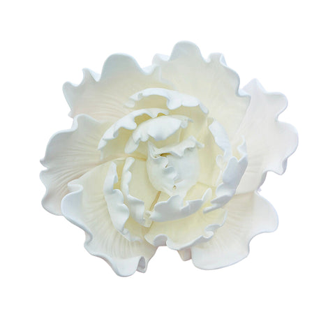 Sugar Flower- Large Closed Peony-  White