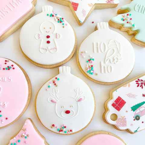 Raised  Cookie Embosser - Mini Christmas Cuties Trio