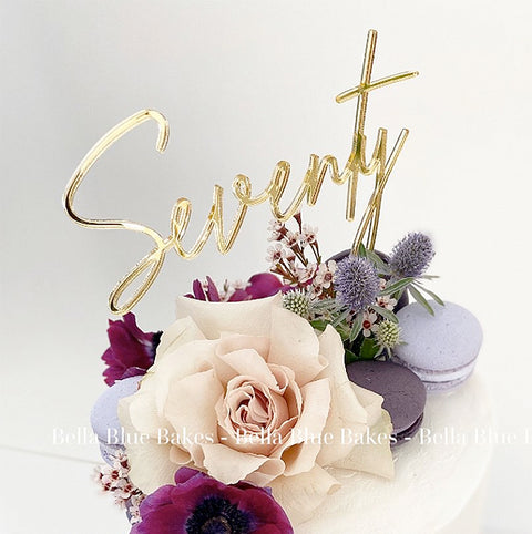 Age Cake Topper - Modern Script