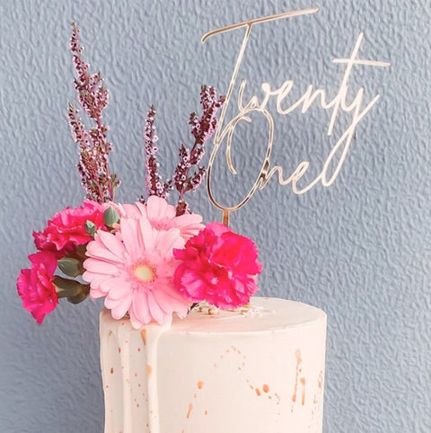 Age Cake Topper - Modern Script